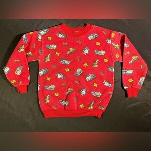 Garanimals Red Kids Construction Vehicles Sweatshirt Size 5T